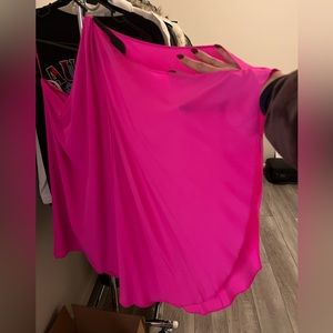 Mason Hot Pink one shoulder dress